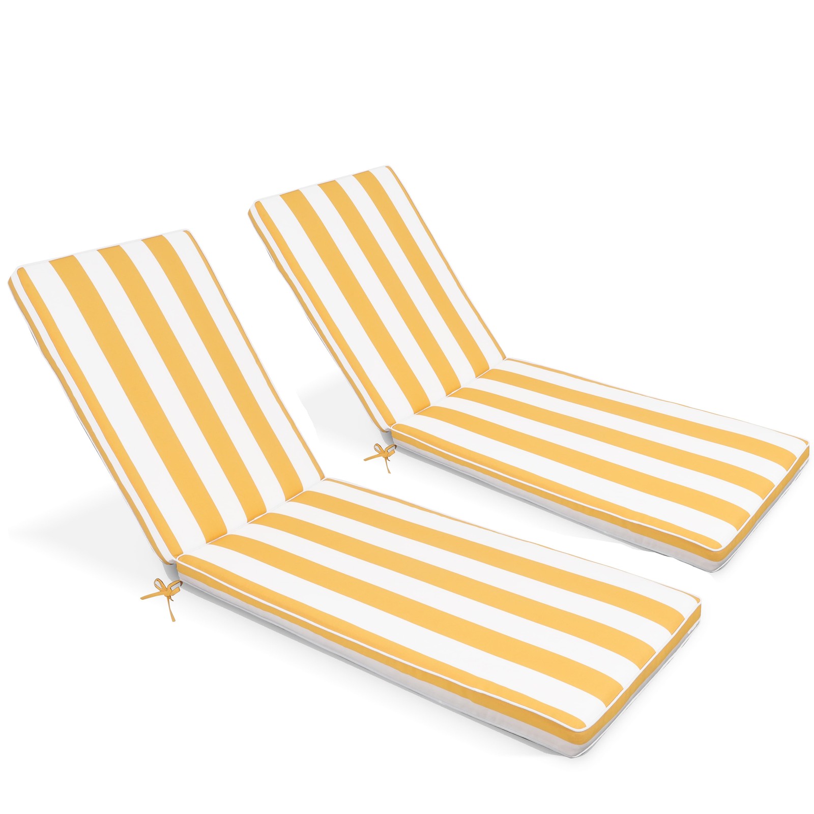2PCS Outdoor Lounge Chair Cushions Replacement Patio Chaise Seat Cushions