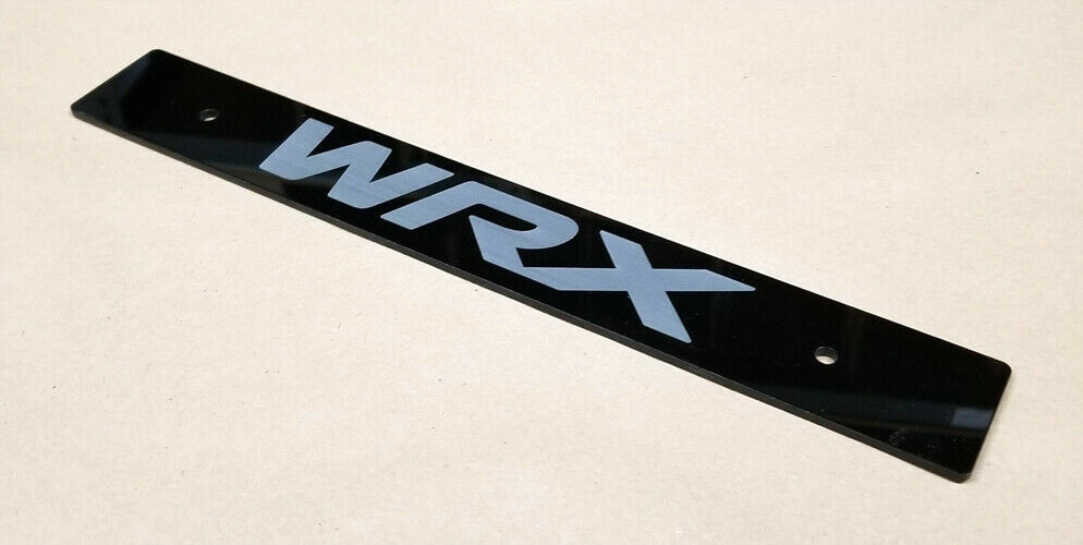 Acrylic Black Front License Plate Delete with Custom Fully Laser Engraved Logo H