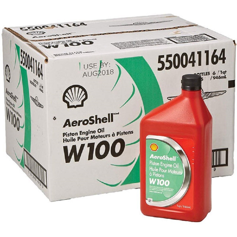 AEROSHELL AVIATION OIL W100 SAE50 Case of 6 Quarts