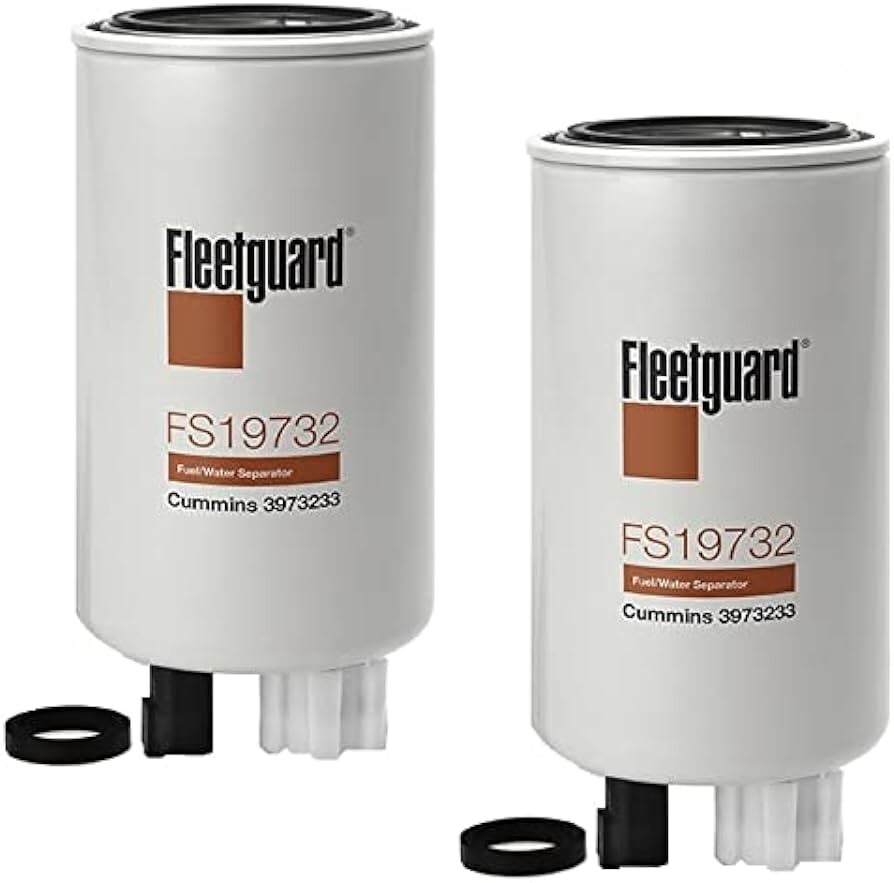 (2) Genuine FleetGuard Fuel Filter with Water Separator FS19732
