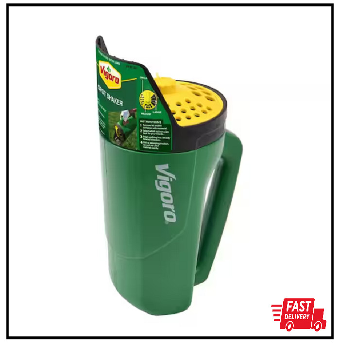 Hand Spot Shaker/Hand Spreader for Fertilizer, Grass Seed, and Ice Melt