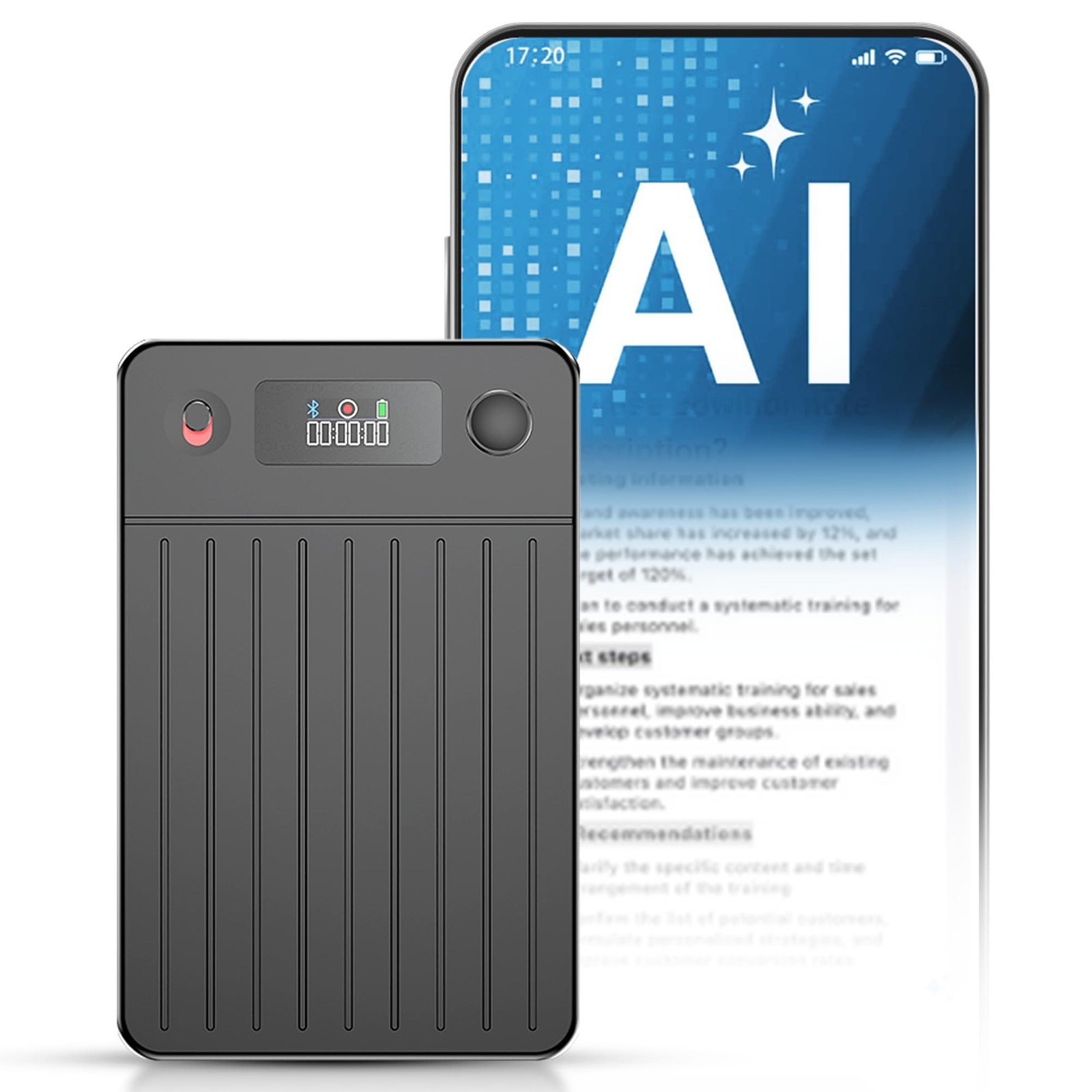 Note AI Voice Recorder with Playback | App Control | Transcribe & Summarize &...