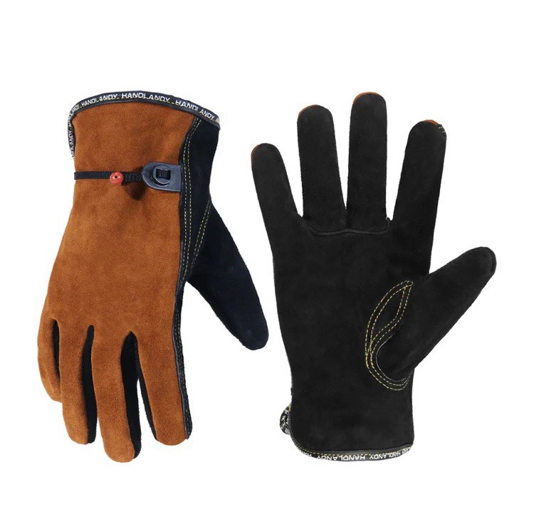 Leather Work Gloves for Men with Cotton Lining,Thorn Proof Cactus Gardening LG🌵