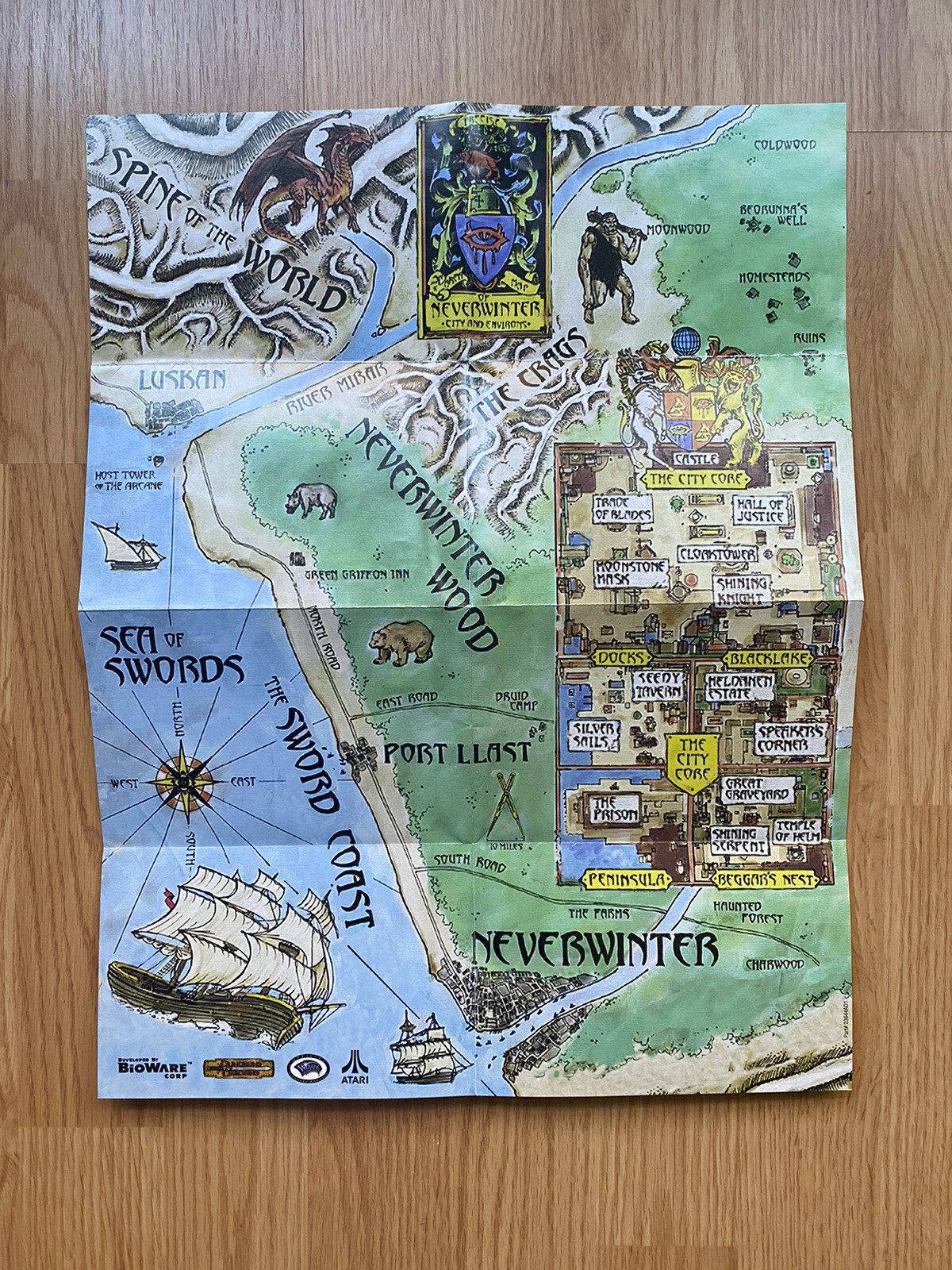 Neverwinter City and Environs Map BioWare D&D Wizards of the Coast