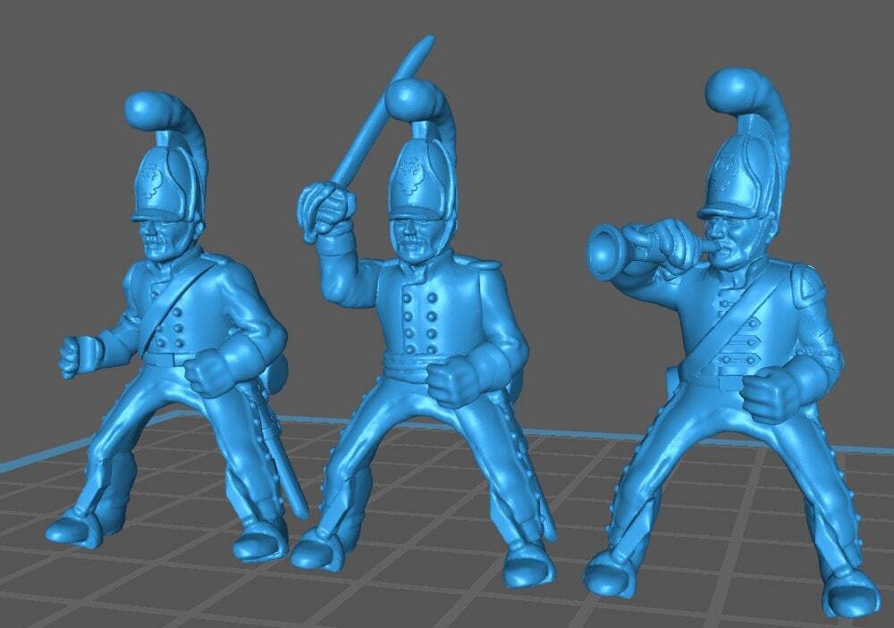 Russian Cuirassiers 1805-10 rgt - 5 minis - Great for Table Top War Games And Di