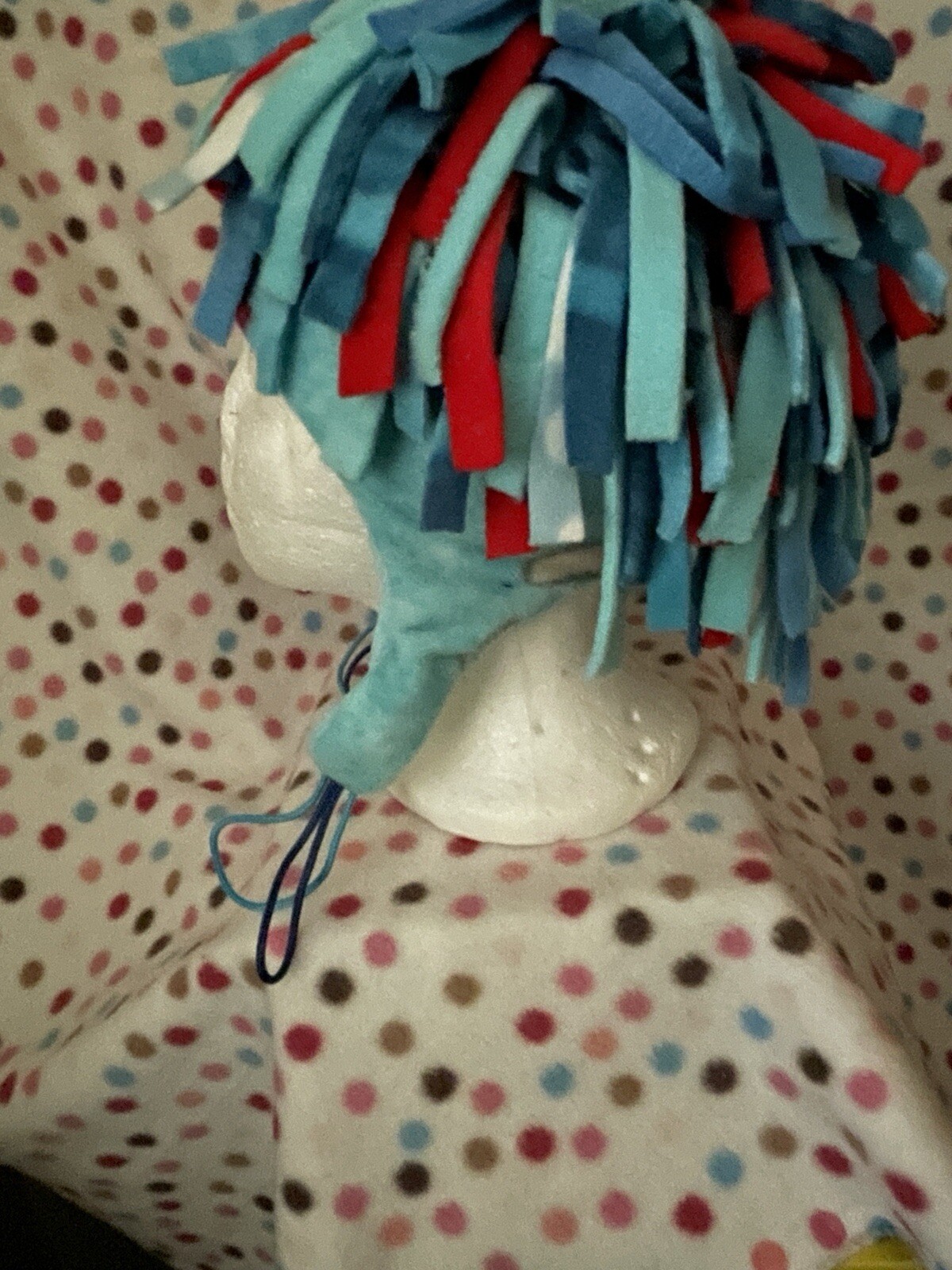 Wild N Crazy SOCK MONKEY Printed “hair” Hat. Handmade. Unique 1 Of A Kind, COOL