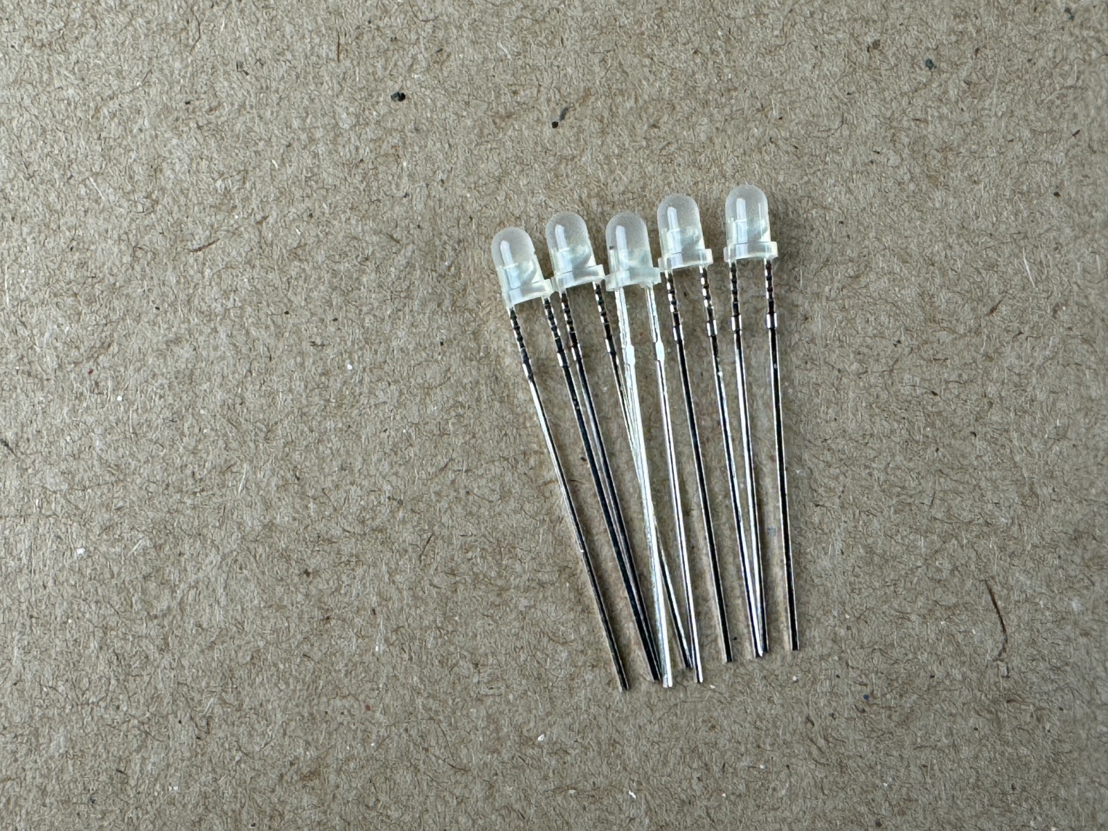 5 New FROSTED 3mm White 4v 6v Grain-of-Wheat LED Lights 5v Lamp Bulb Bare Wire