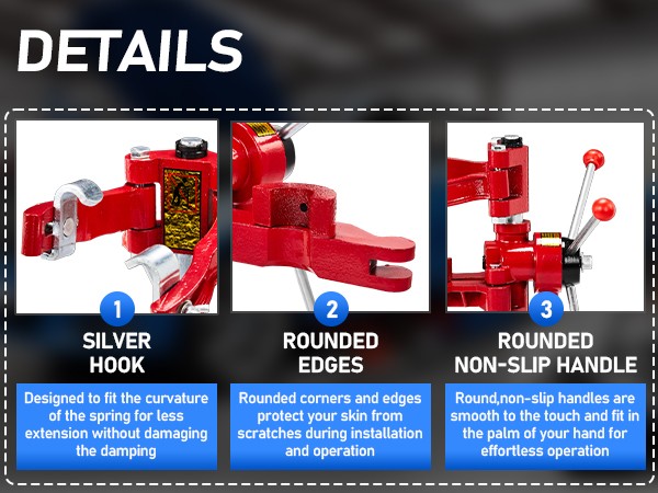 Heavy Duty 2200lbs Strut Spring Compressor Hand Operate Auto Suspension Tool