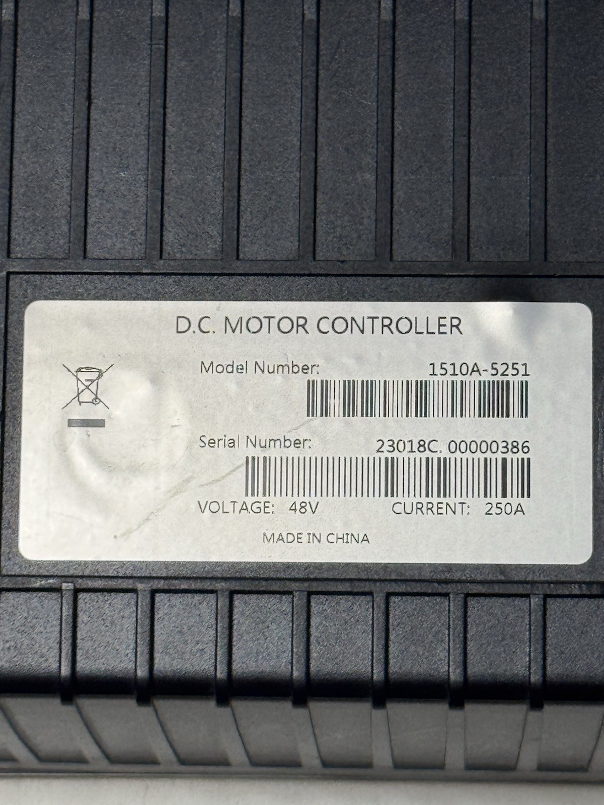 DC Motor Controller Module 1510A-5251 48V 250A Chassis Enclosure
