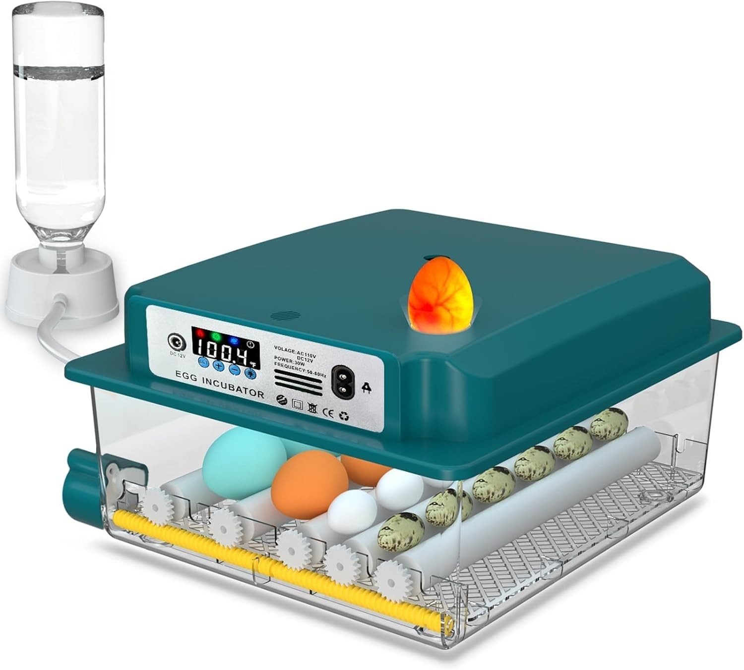 Hethya Egg Incubator with Auto Egg Turning & Water  Addition-12-16 Eggs -NIB