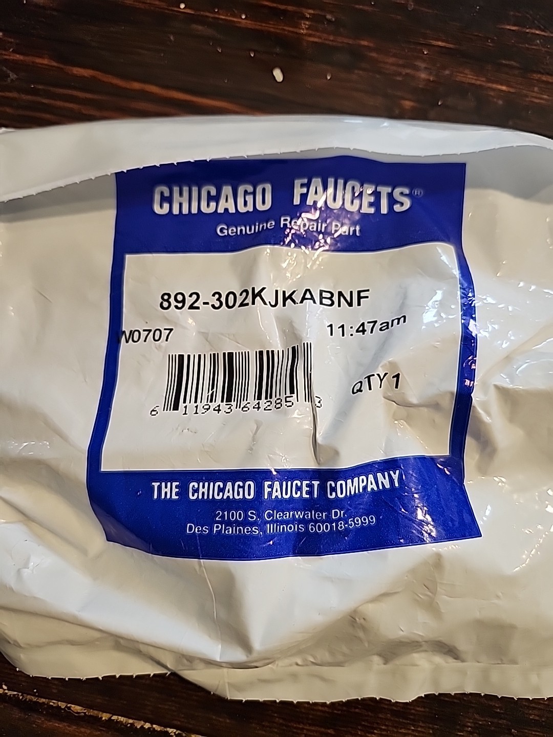 Chicago Faucet 892-302Kjkabnf Plastic Vacuum Breaker Repair Kit