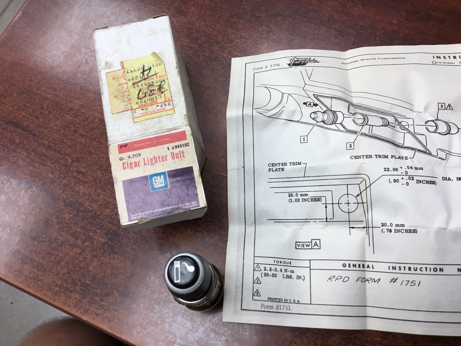 NOS 1975 1976 1977 GM Chevrolet GMC Buick Oldsmobile Pontiac Cadillac Lighter