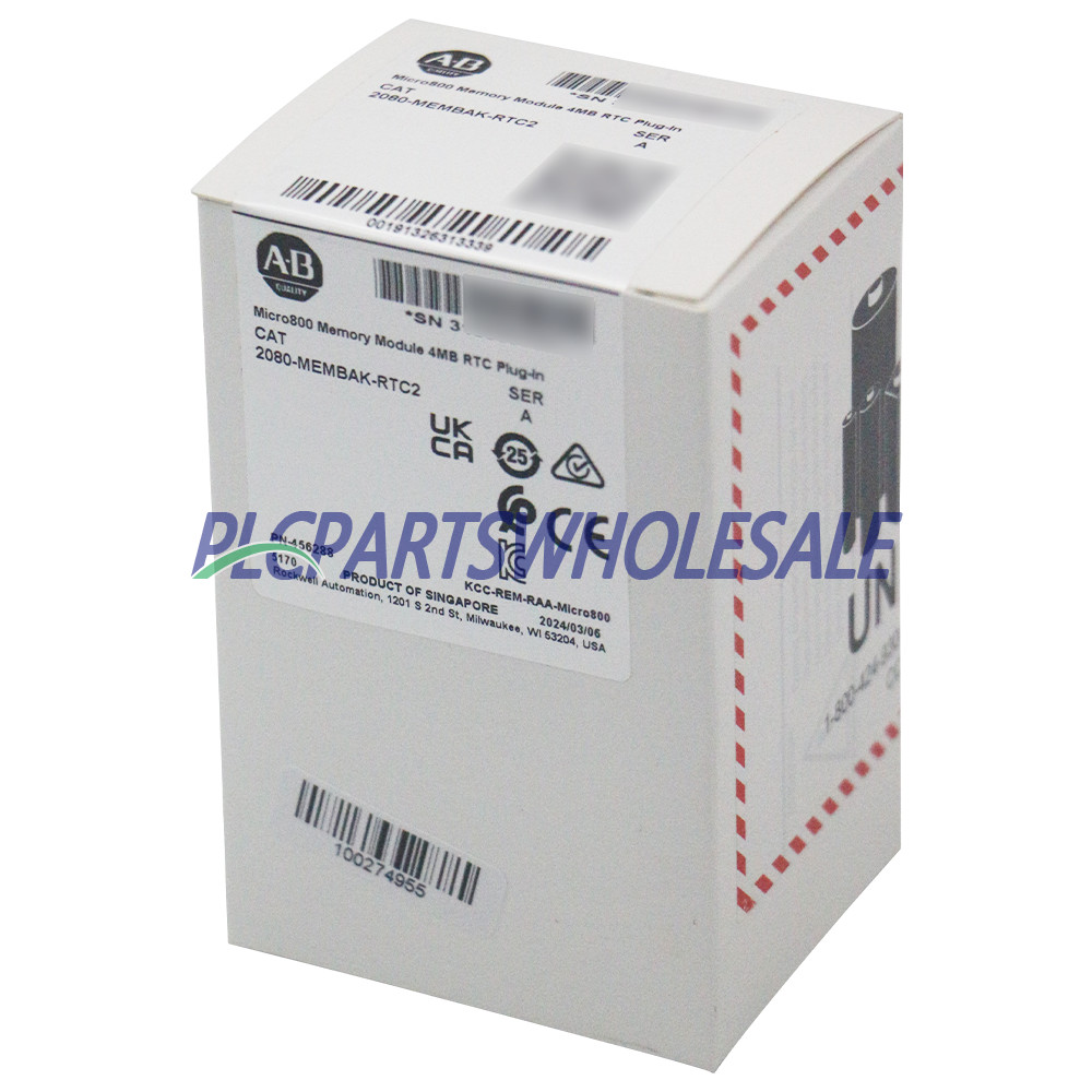 NEW ALLEN BRADLEY 2080-MEMBAK-RTC2 Micro800 Memory Module 4MB RTC Plug-In