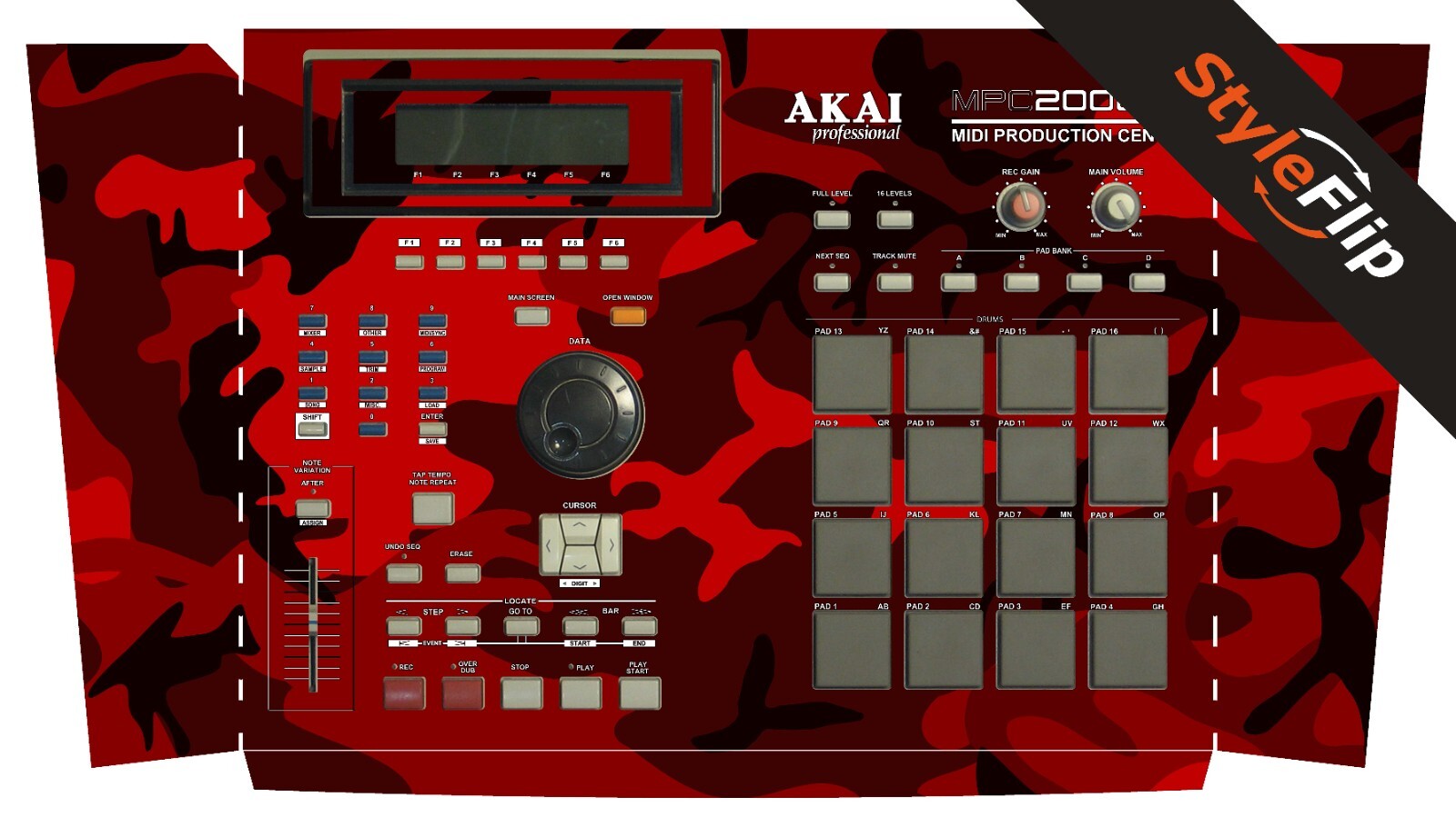Akai MPC-2000XL Skin | Camo Red | Protective Decal | StyleFlip Skins