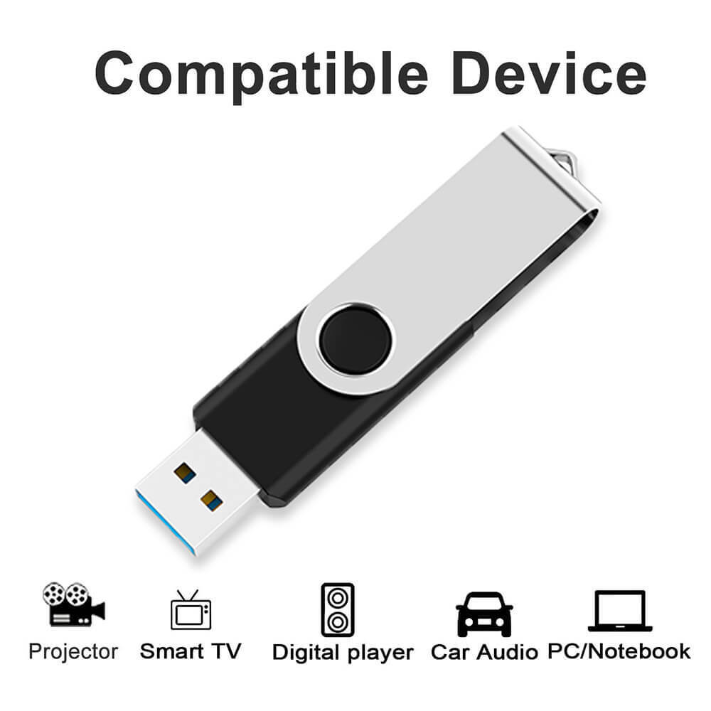 USB 3.0 16GB 100x Metal Anti-skid Swivel Style Flash Drives Memory For PC Laptop