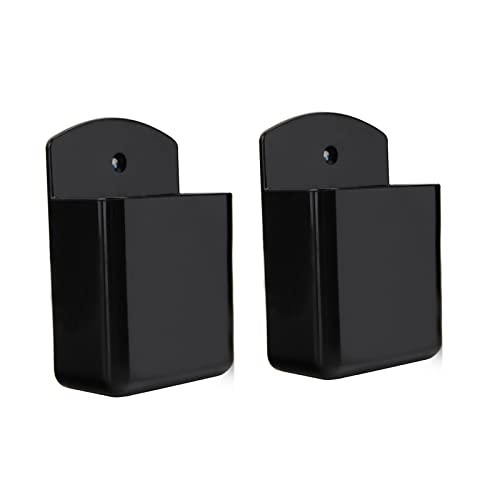 Pack of 2 Self Adhesive TV Air Conditioner Remote Control Holder 2 Pack Black