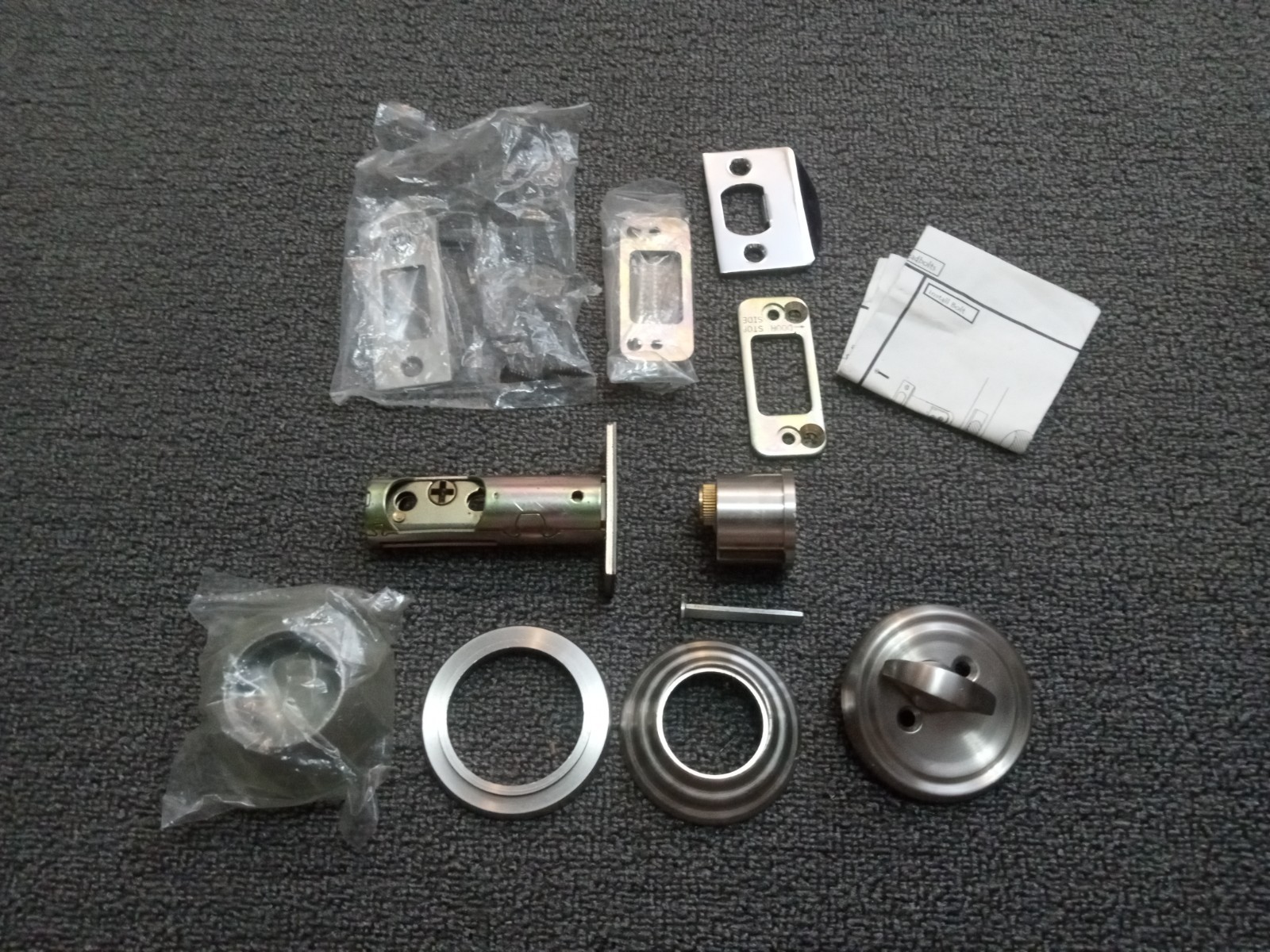 Emtek Low Profile Single Cylinder Deadbolt 8455 US15 Satin Nickel NO KEYS,