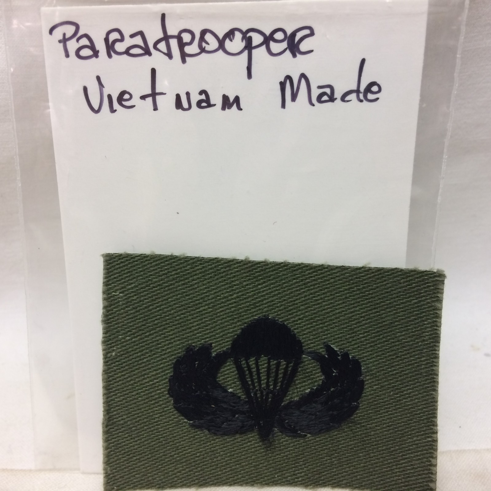 Vintage Military Patch Army Paratrooper Vietnam OD Variant