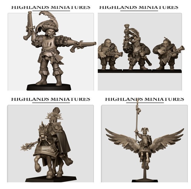 Sunland militia Highlands miniatures all models