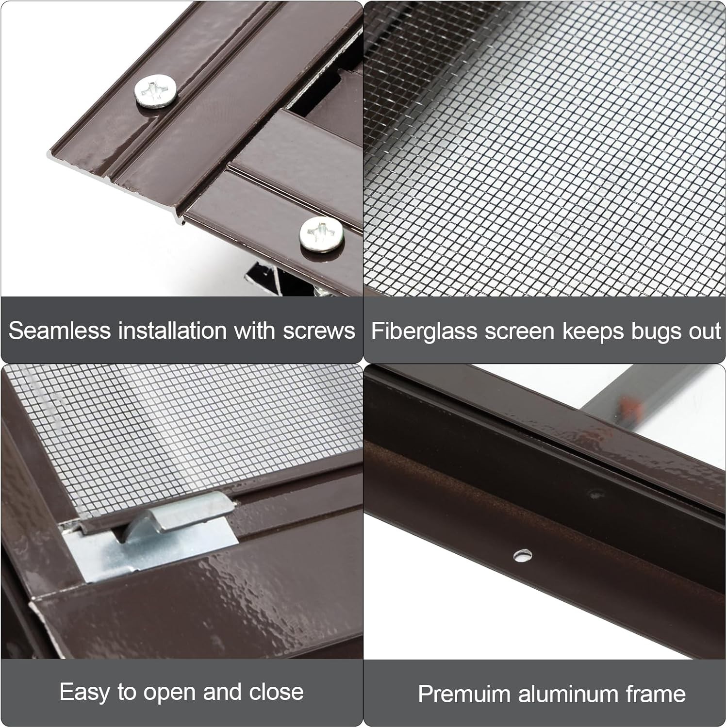 2 Pack Shed Windows with Black Frame, 24x36 Flush Mount Small Window with Tem...