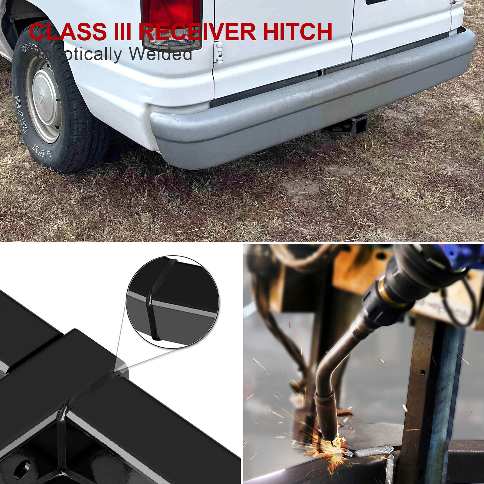 APS Class 3 Trailer Hitch Receiver for Ford E-150 E-250 E-350 Econoline