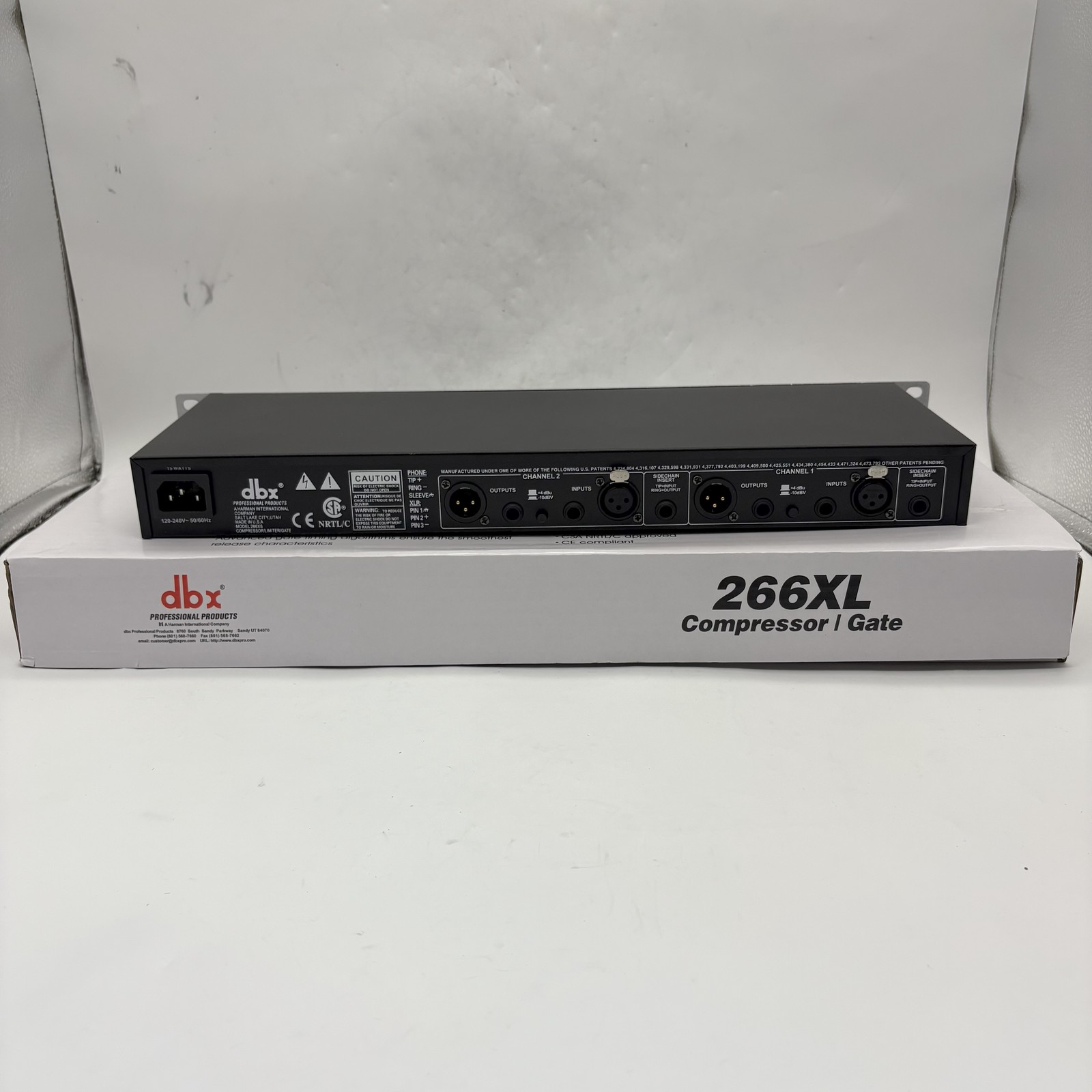 dbx 266xs Dual Channel Compressor Gate Dynamics Processor w/ Side Chain Insert