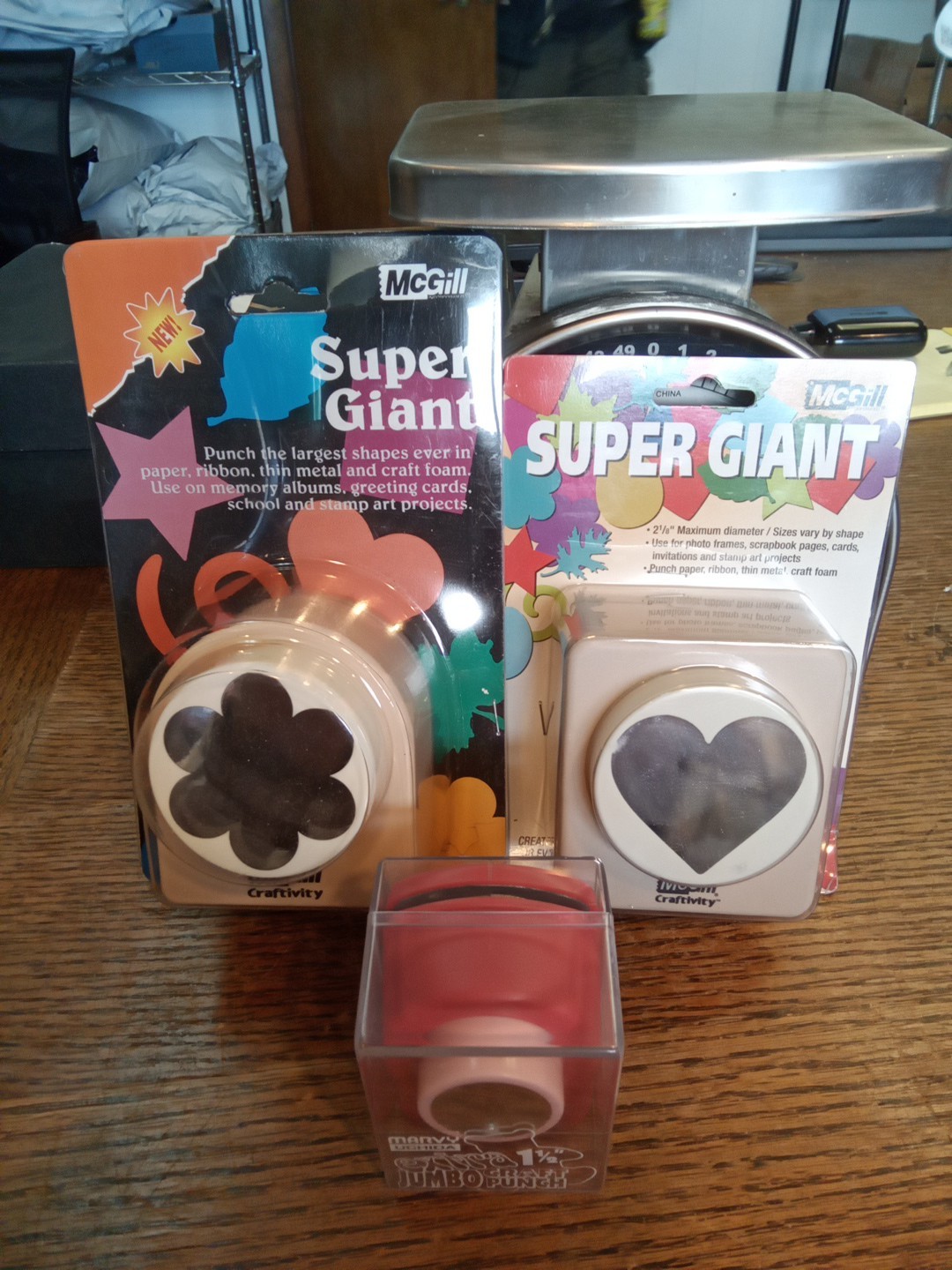 Crafts Flower Paper Punches - 2 McGill Super Giant And 1 Marvy ,  New