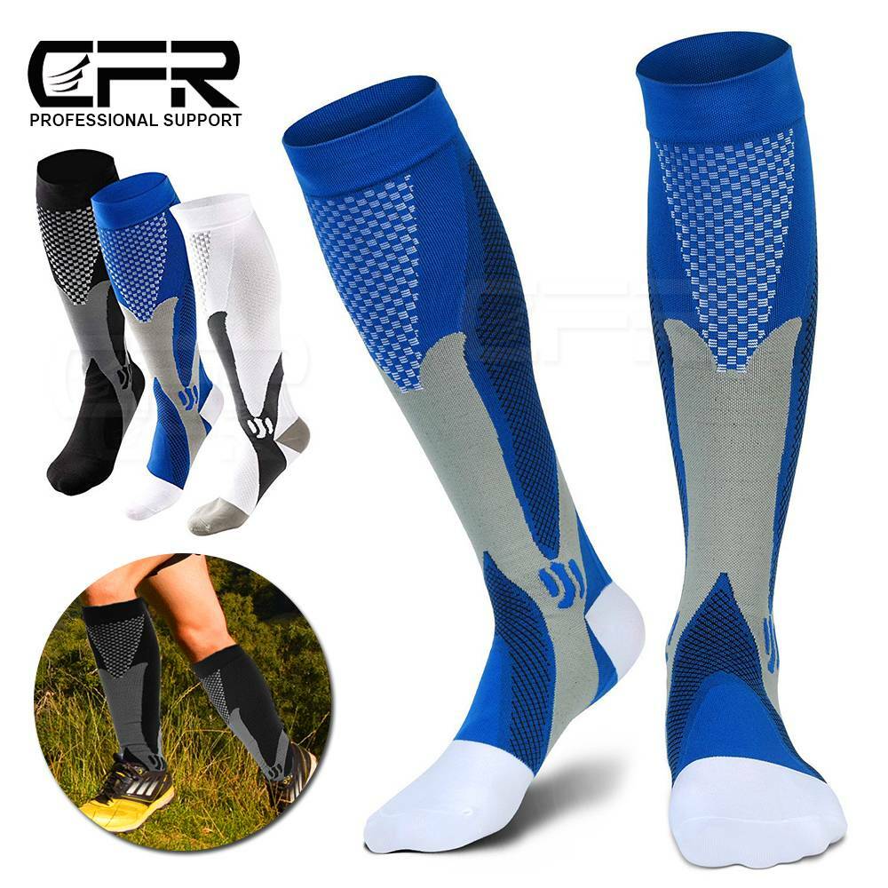 Compression Socks Calf Sleeve Leg Support Brace 15-20mmHg Men Women Football CFR