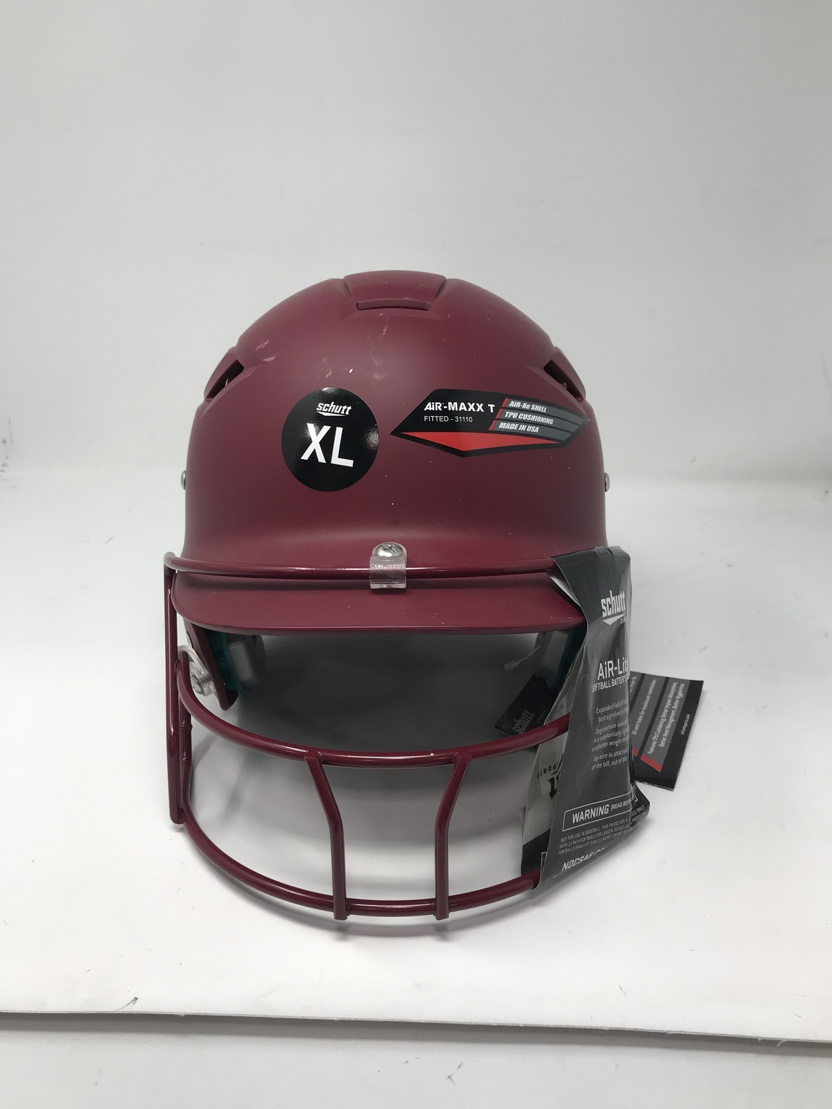 New Other Schutt Maroon Helmet AiR Maxx T Fitted Size XL