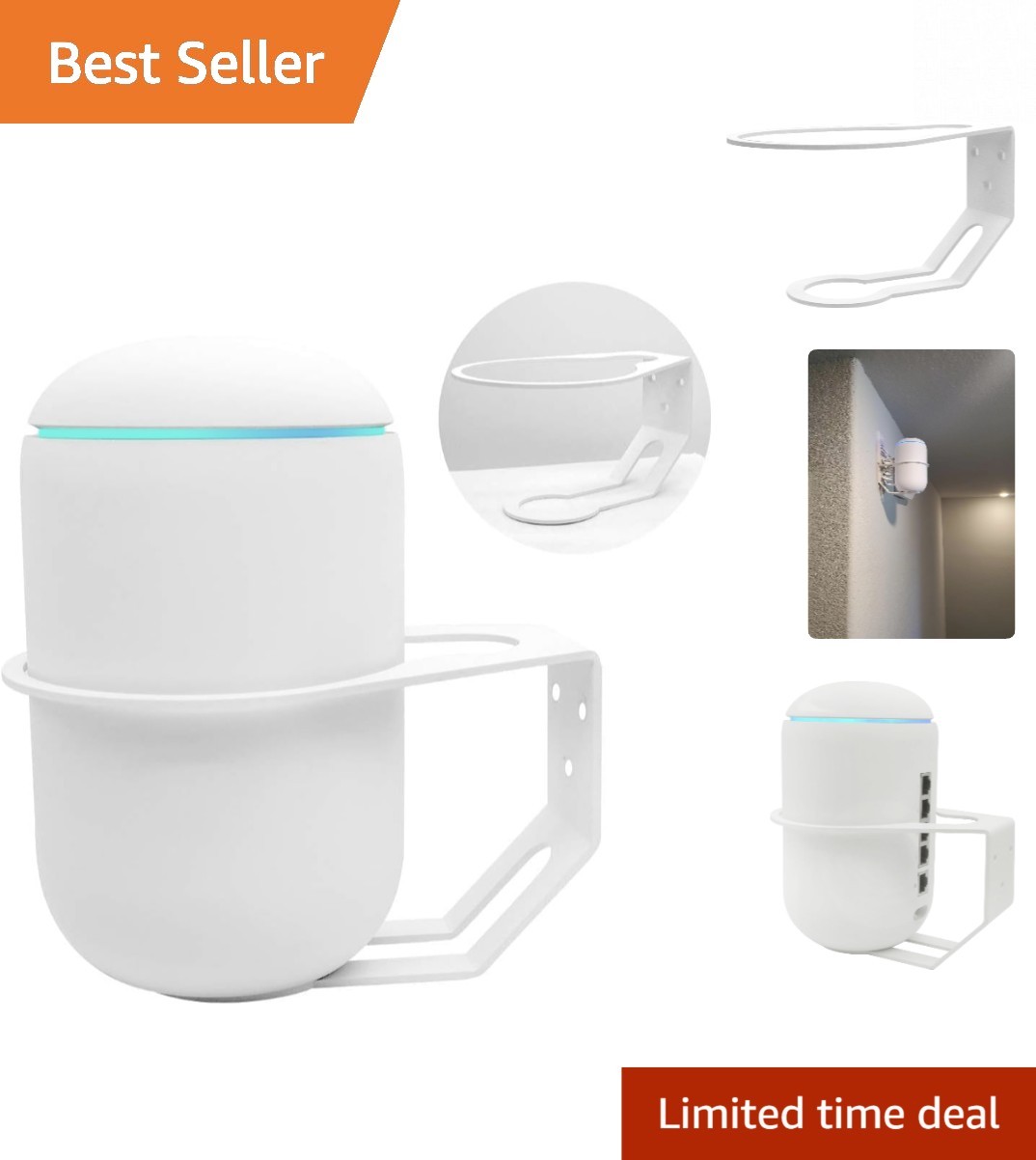 Sleek Wall Mount Bracket for Ubiquiti UniFi Dream Machine - All Ports Accessible
