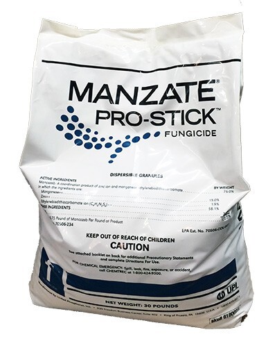 Manzate Pro-Stick (Mancozeb) Fungicide - 30 Pounds NO SALES: CA