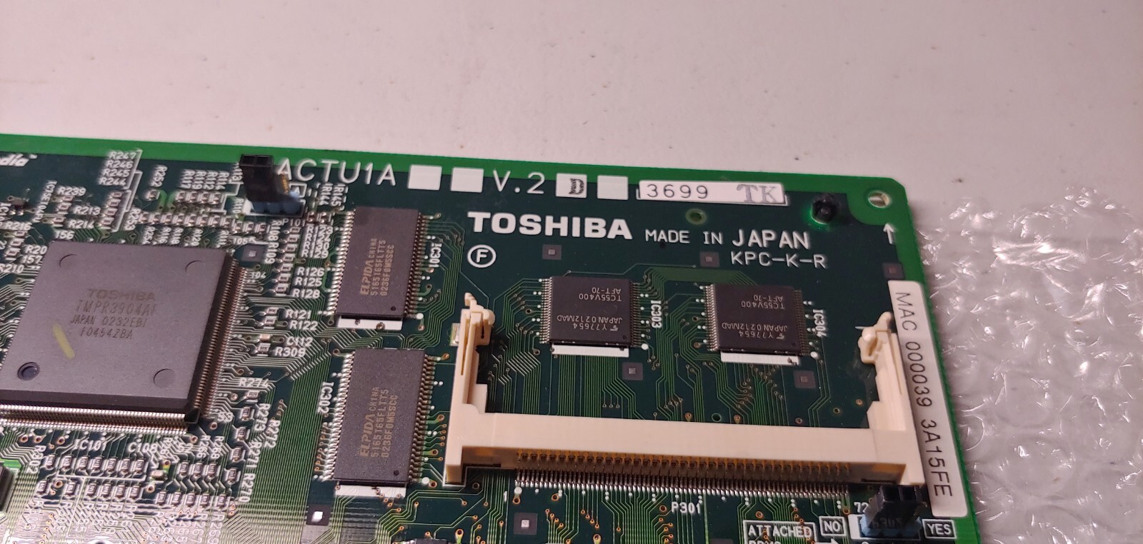 Toshiba ACTU1A Processor Board w/ AETS1A, AMDS1A, BSIS1A & ARCS1A