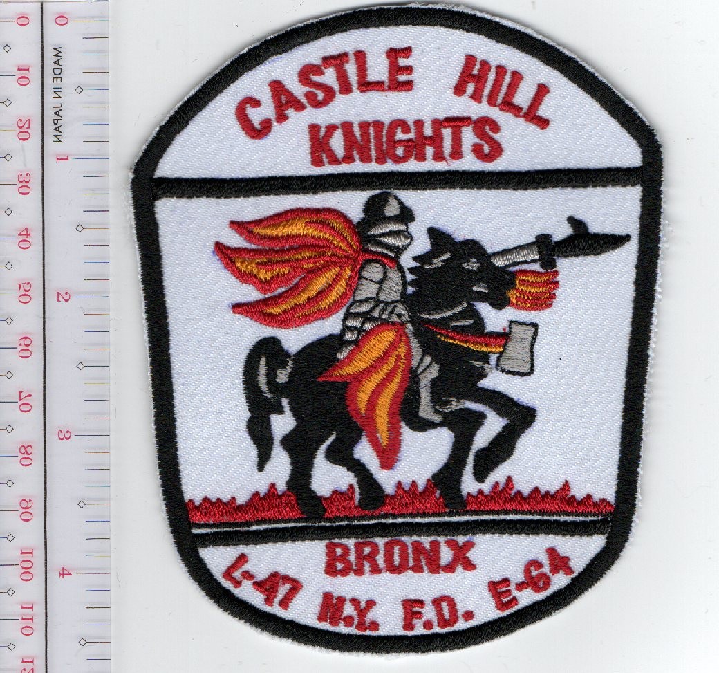 Fire Department Castle Hill Knights L-47 E-64 Bronx Patch NO TARIFF
