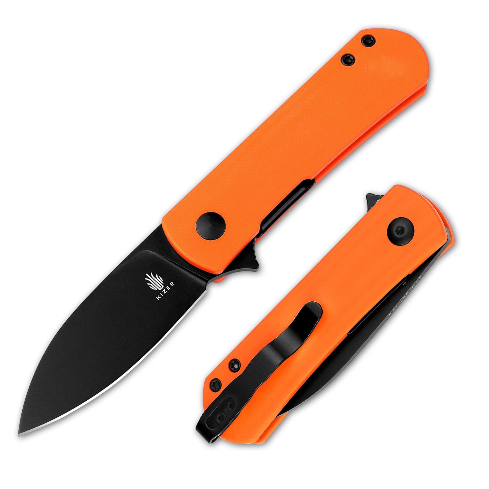 Kizer Yorkie Pocket Knife,Nitro V Blade Drop Point Blade Small EDC Knife V3525A2