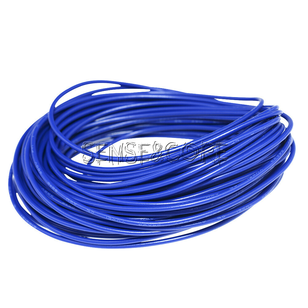 Blue UL 1007 Hook Up Wire Cable 24AWG Cord Hook-up DIY Electrical 10M 300V-