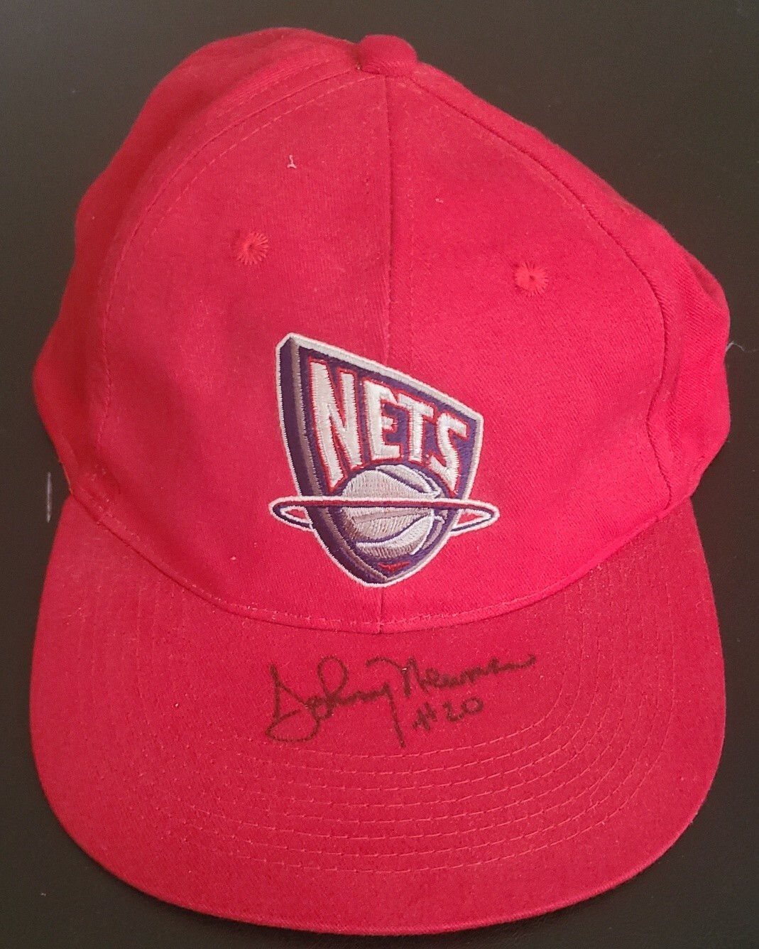 Johnny Newman Signed New Jersey Nets Hat.