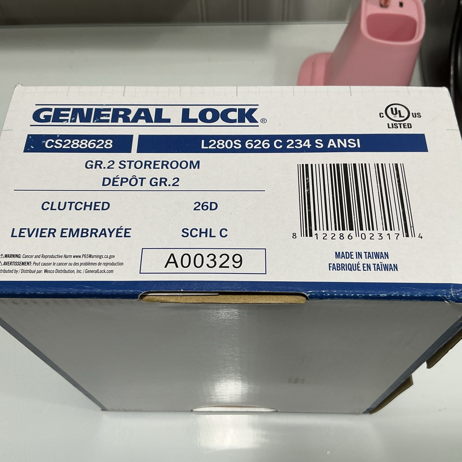 General Lock CS288628 Satin Chrome (Qty 6)