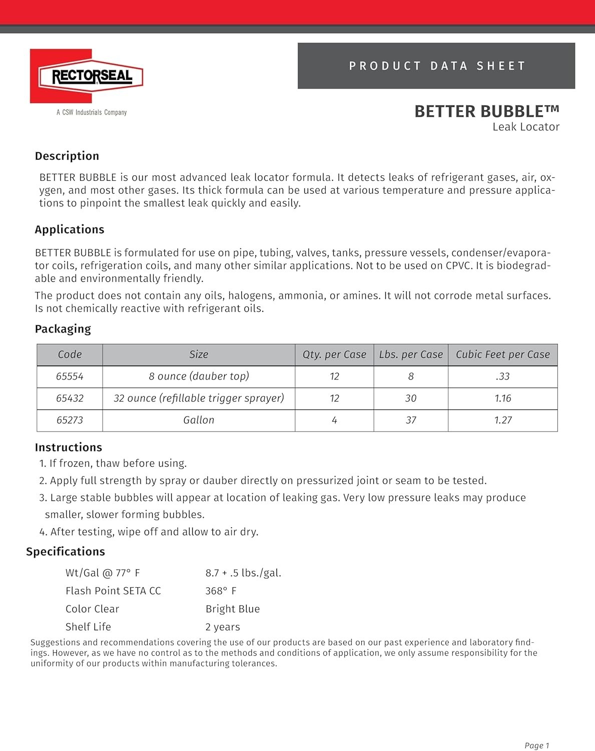 Better Bubble 8 oz. Advanced Leak Detector - Fast-Acting, Biodegradable Solution