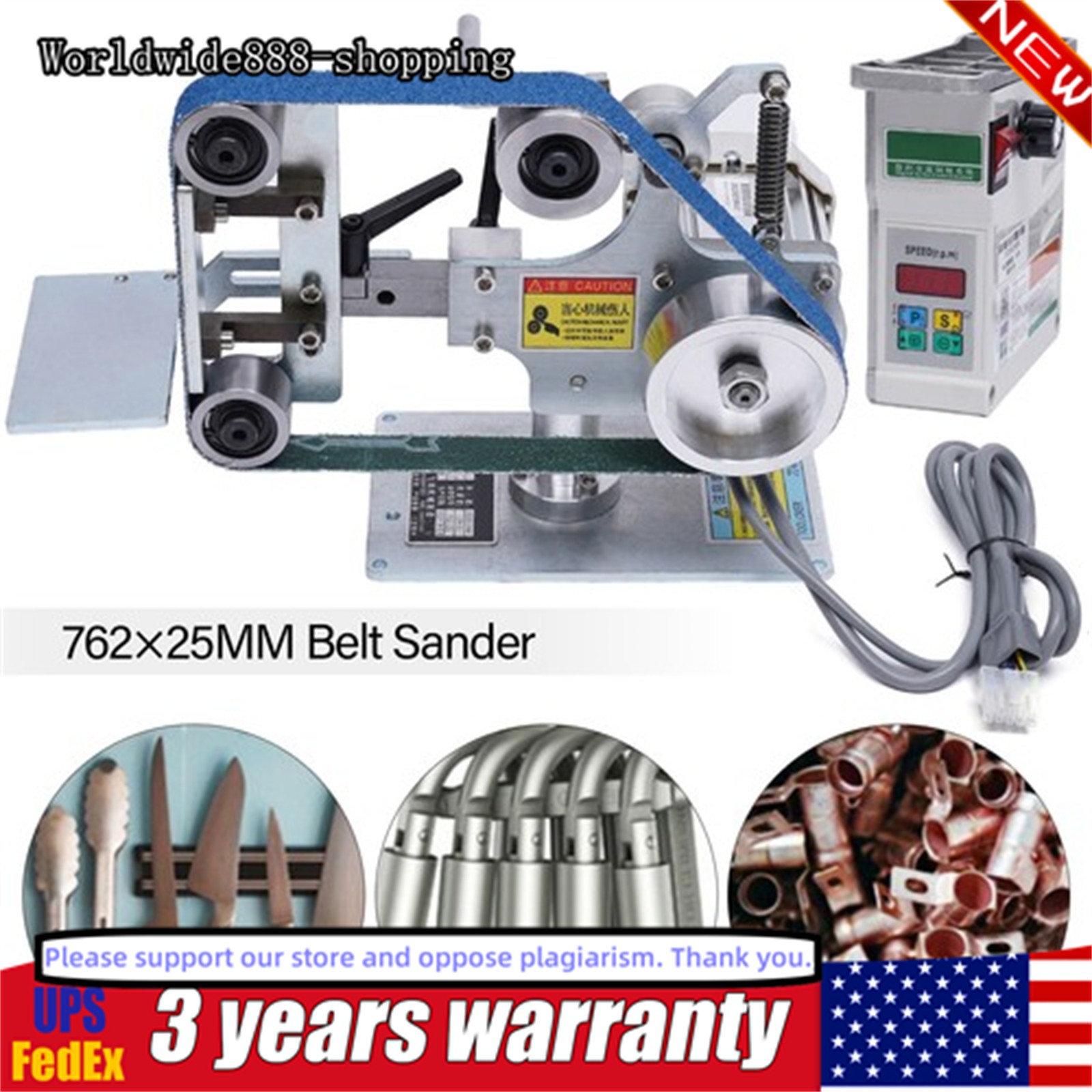 Belt Grinder Sander 30x1-Inch Variable Speed With 2 Abrasive Belt DC Brushless