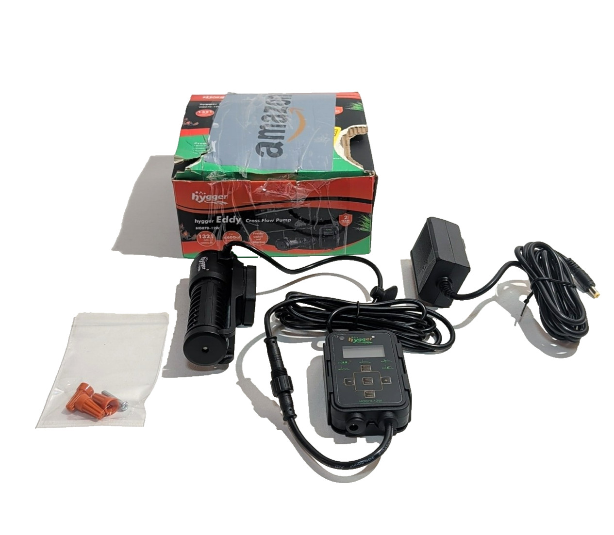 hygger Aquarium Wave Maker 1321 GPH 12W, Adjustable Cross Flow Pump with LED