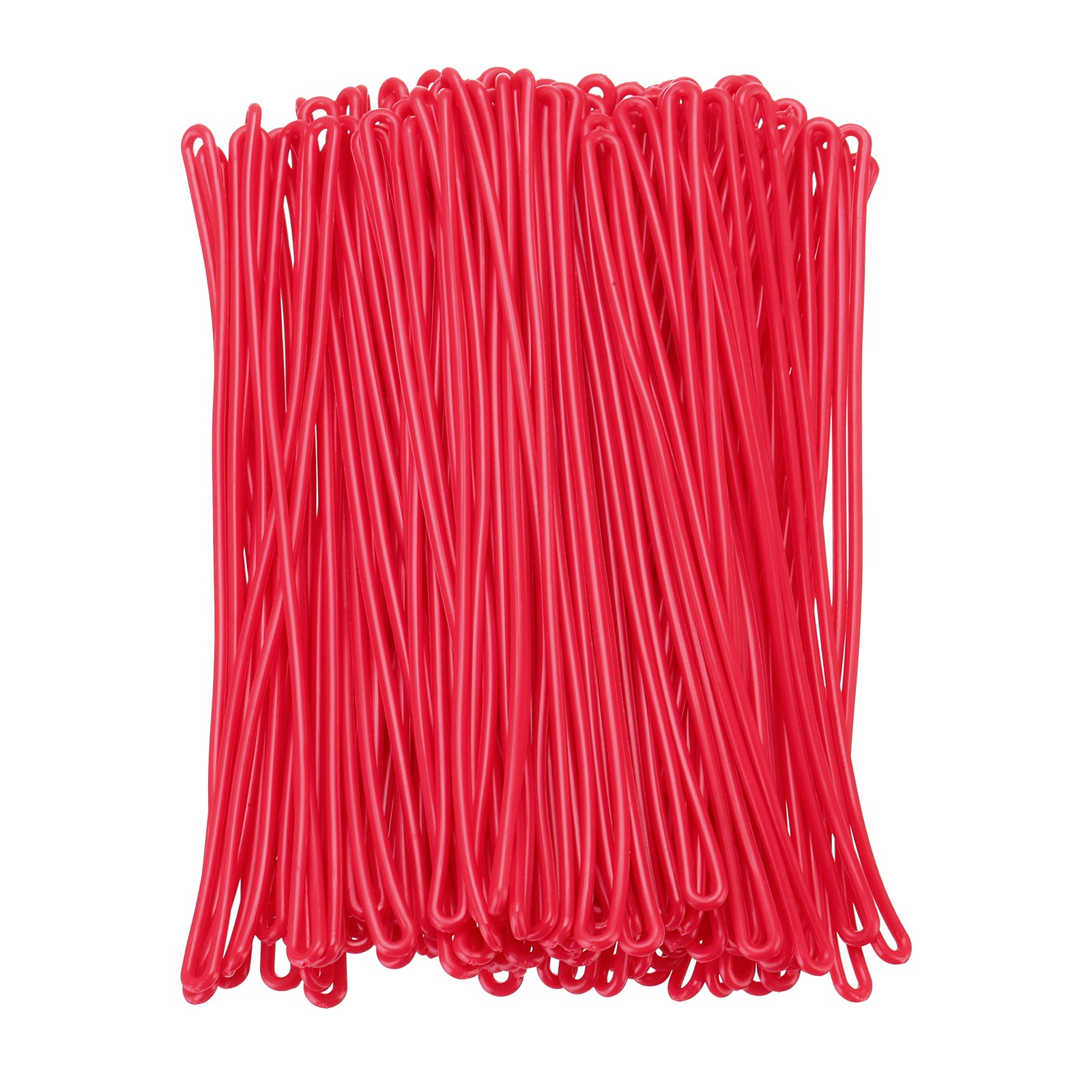 Luggage Tag Loops Plastic Luggage Loop Straps Bag Tag Loops Red,100Pcs