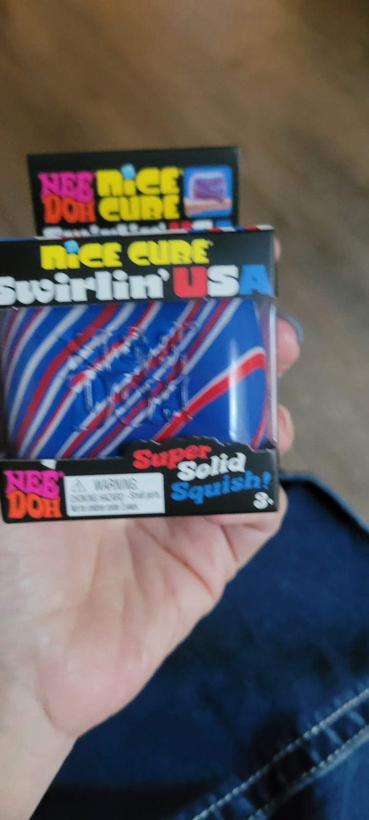 X4 Nee Doh Nice Cube Swirlin' USA Squish Toy Limited Edition,  new in box !