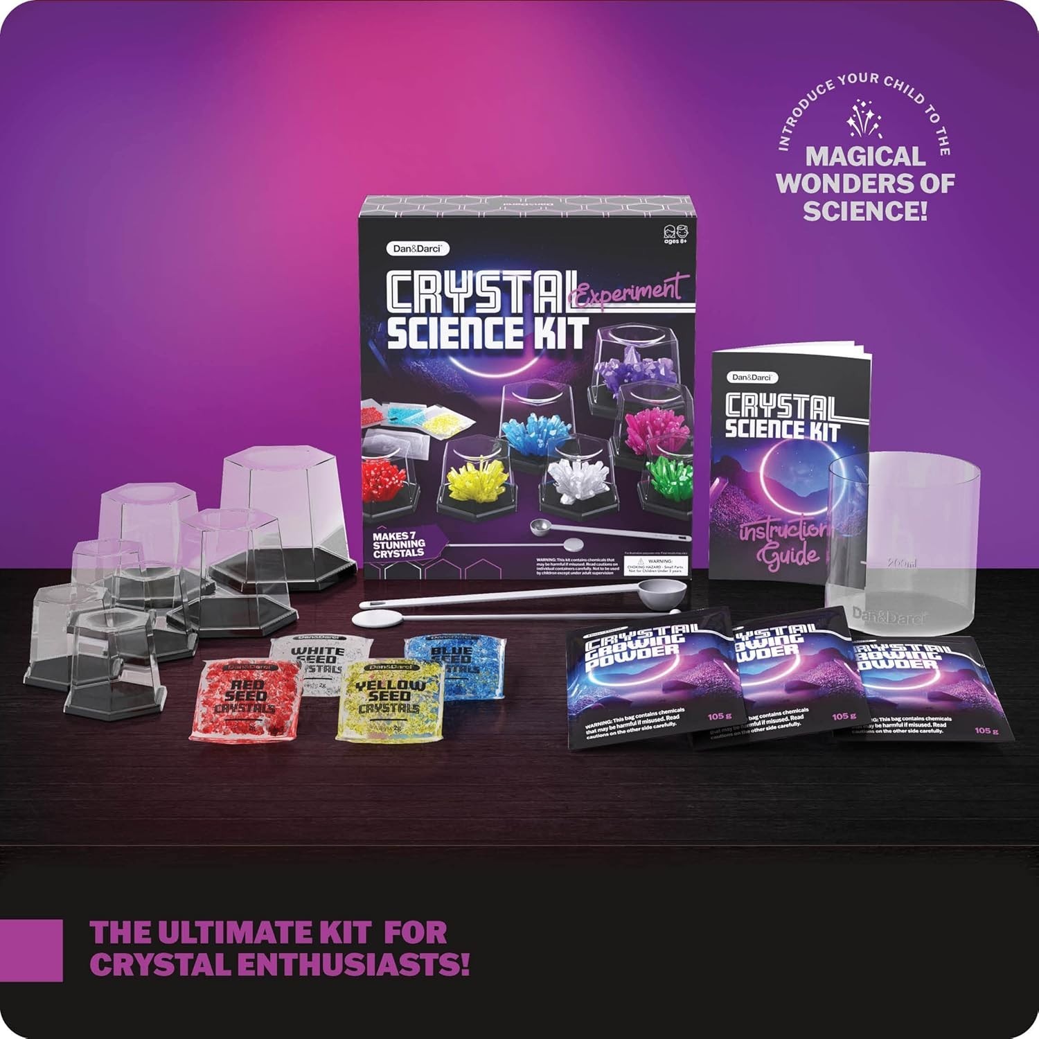 Kids Crystal Growing Science Kit – Fun STEM Experiments for Ages 8-14