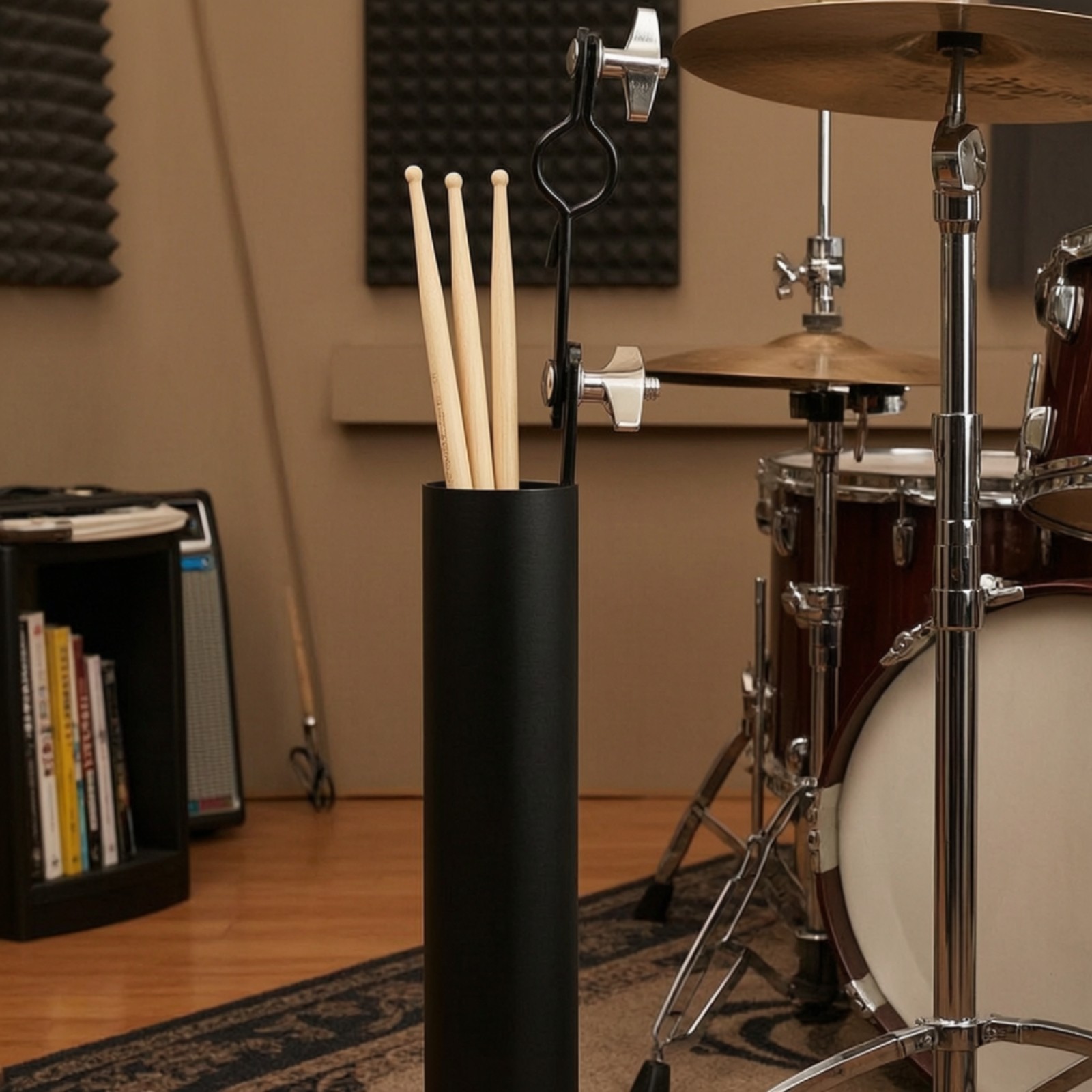 Drumstick Holder with Clamp Adjustable Percussion-Stick Holder Sturdy for