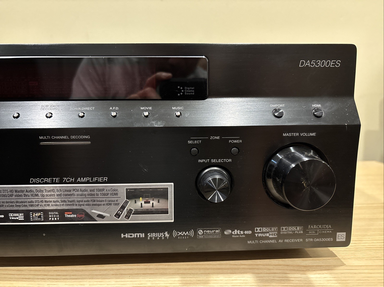 SONY STR-DA5300ES Multi Channel 7.1 AV Receiver Tested Working (No Remote)
