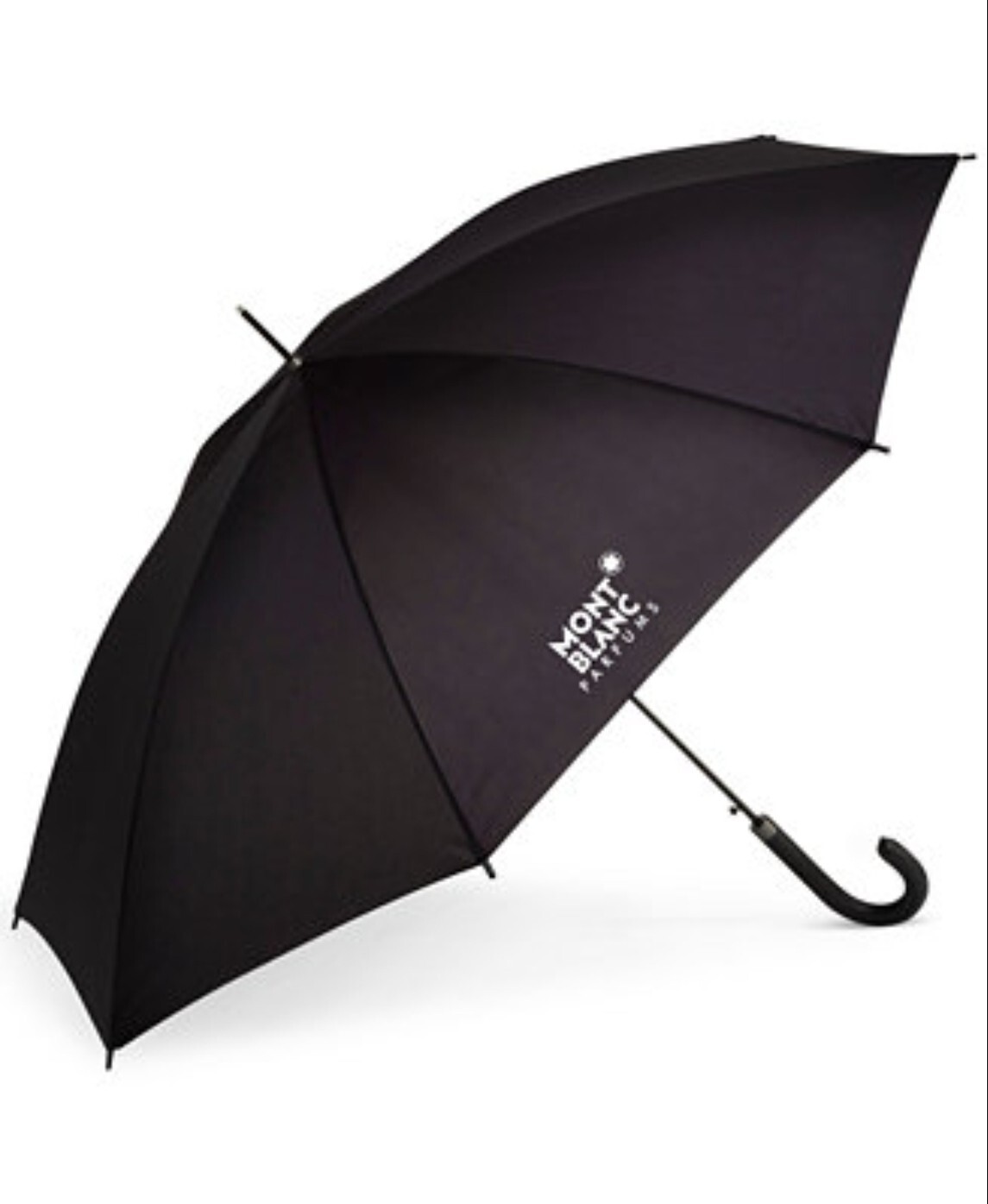 MONTBLANC PARFUMS LARGE BLACK DESIGNER UMBRELLA 38" LONG - NEW MONT BLANC MEN