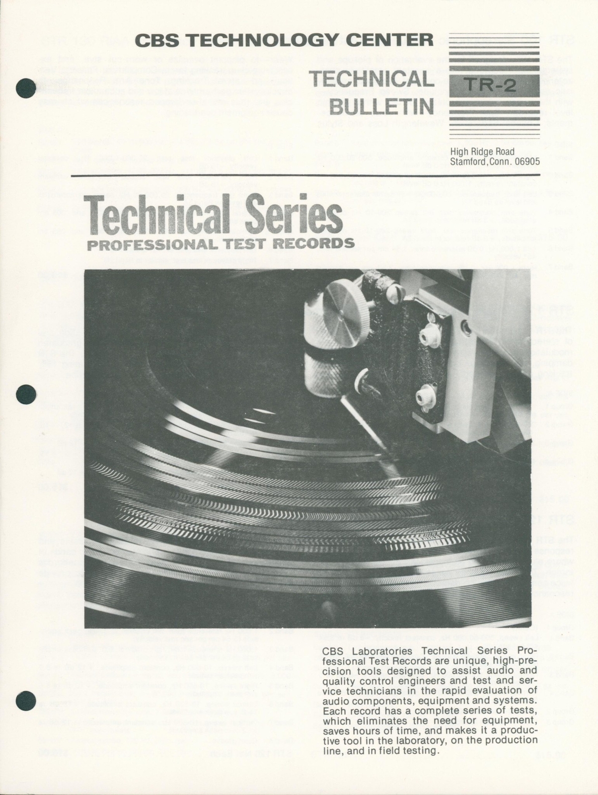 1970's CBS Columbia Records Audiophile Professional Test Records Hifi Stereo USA