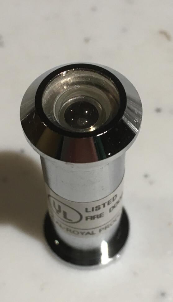 Peephole Fire Door Viewer Dull Chrome DON-JO MFG