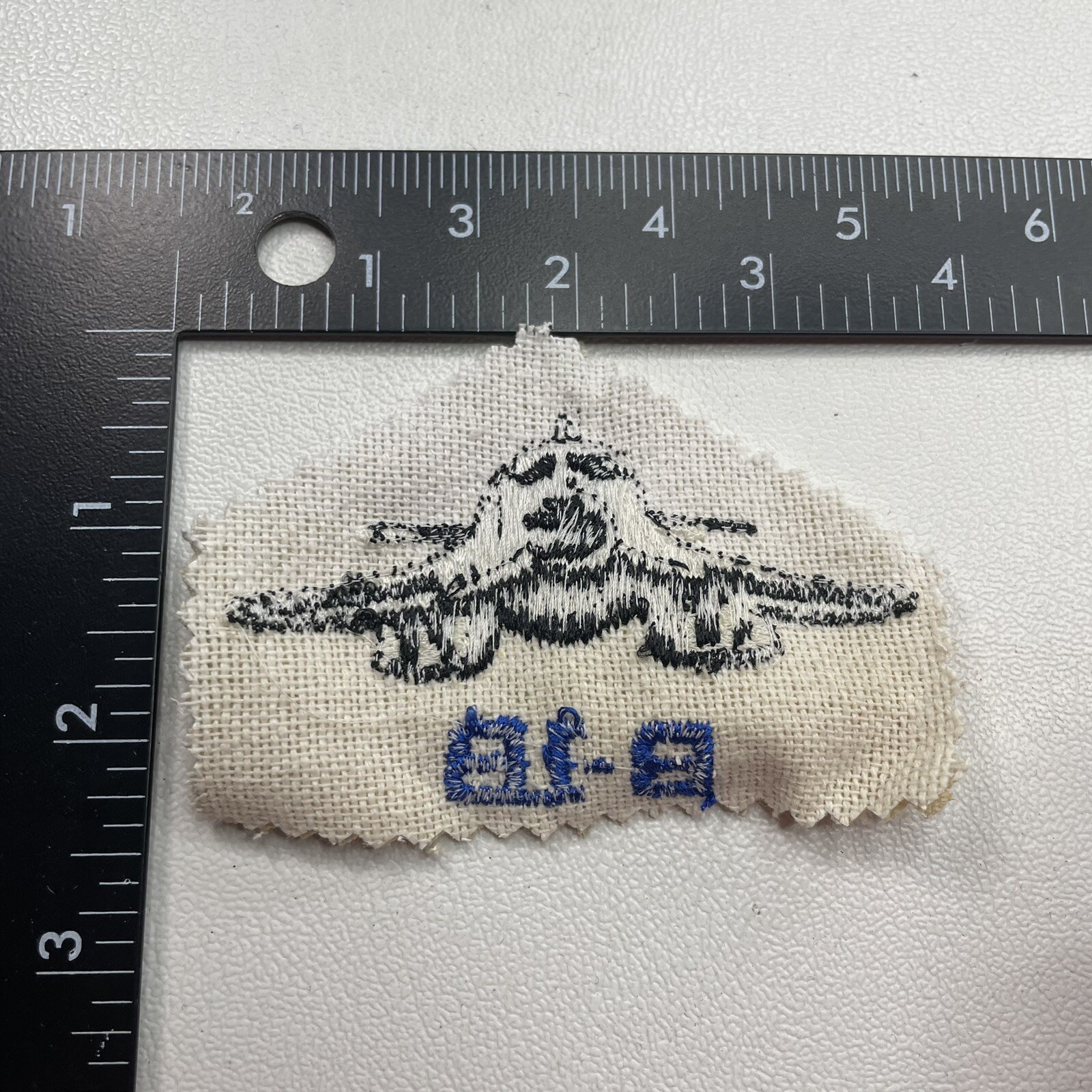 As-Is-Stained & Zig-Zag-Cut-From-Hat B-1B Airplane Patch 20U6