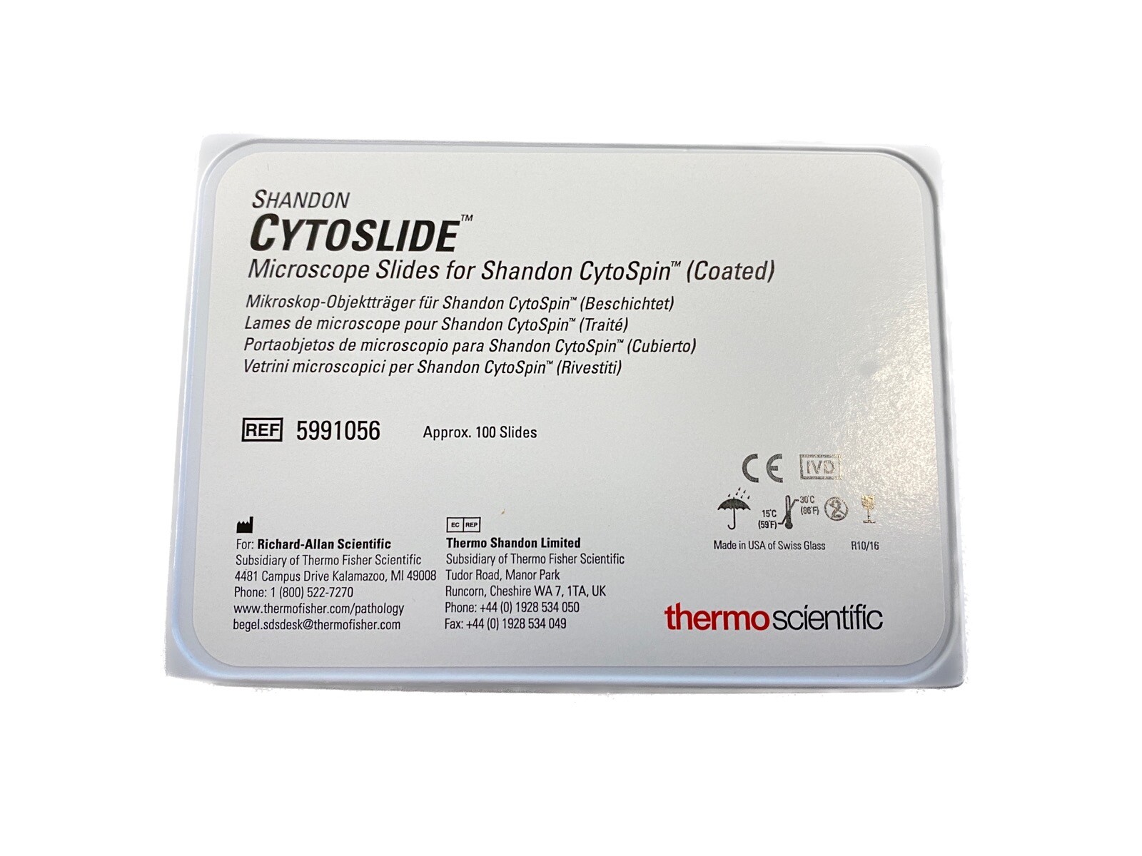SHANDON Cytoslide Glass Microscope Slide for Shandon CytoSpin Cytofunnel 5991056